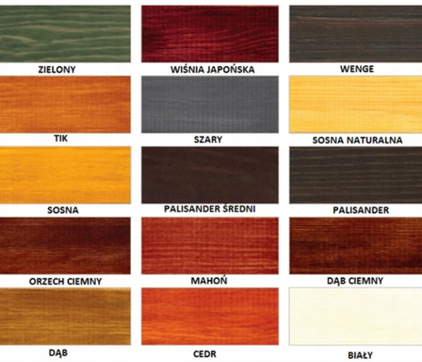 wzornik kolorów drewna
